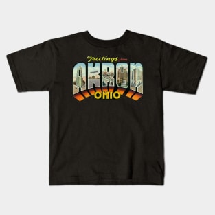 Greetings from Akron Ohio Kids T-Shirt